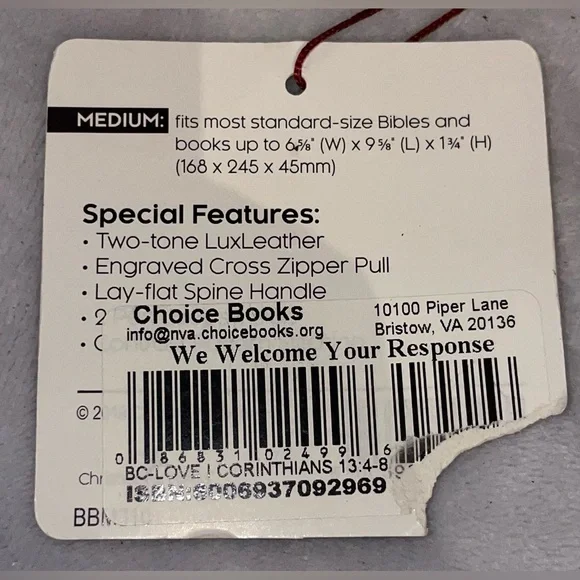 Christian Art Gift NWT Pink/Brown Bible Cover Faux Leather 1 Corinthians 13 Love - Picture 13 of 13